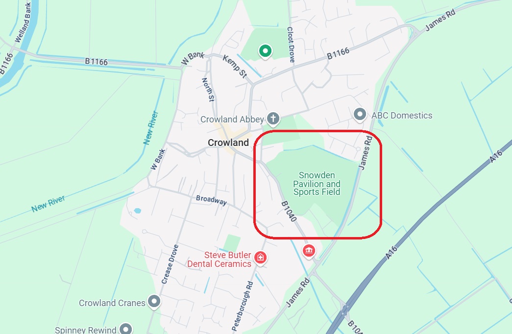 Spalding - Snowden Sports Field : Image credit Google maps